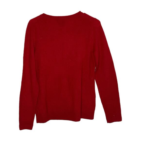 C10 Tahari Red Cashmere Pullover Sweater, Women’s Medium - Picture 3 of 5